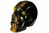 Polished Tiger's Eye Skull - Crystal Skull #111808-2